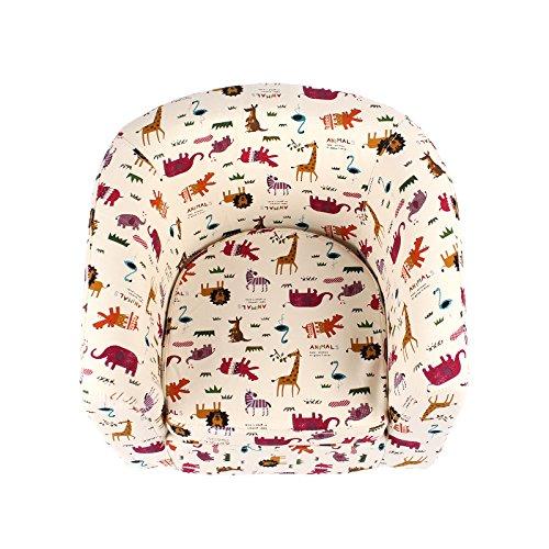 Emall Life Emall Life Kid’s Armchair Children’s Roundy Chair Cartoon Sofa Wooden Frame (Animals)