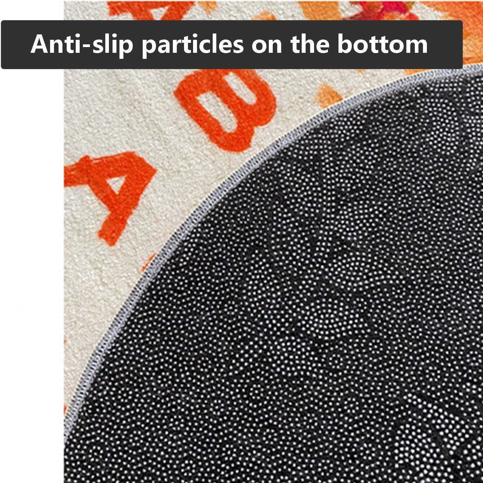 Sharunec Super Soft Circle Rugs for Castle Toddlers Play Tent Circular Area Rugs for Kids Bedroom Baby Room Decor Round Carpets and Nursery Rugs,Style y002,140 cm(4.6 ft)