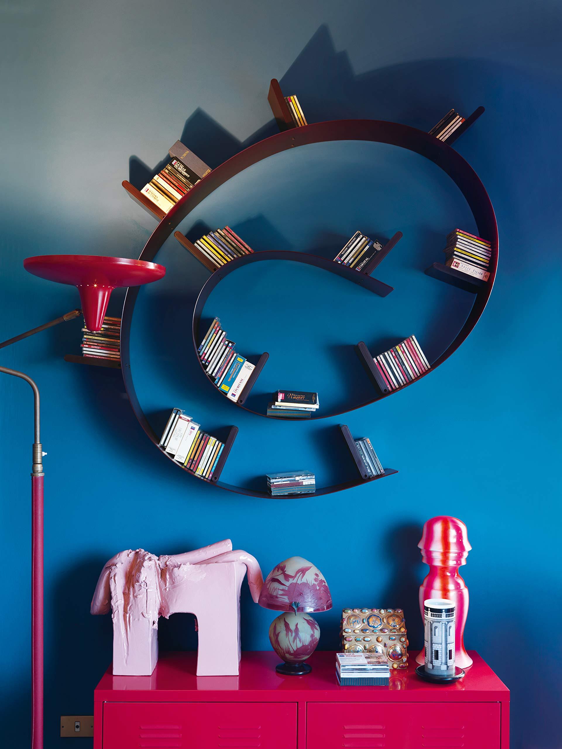 Kartell Kartell Bookworm Bookshelf by Ron Arad, Opaline Wine Red