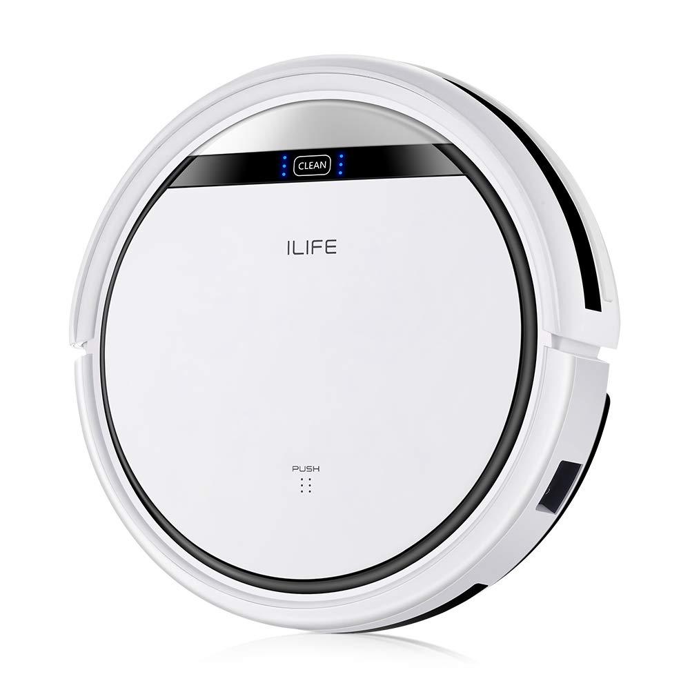 ILIFE ILIFE V3s Pro Robot Vacuum Cleaner, Tangle-free Suction , Slim, Automatic Self-Charging Robotic Vacuum Cleaner, Daily Schedule Cleaning, Ideal For Pet HairHard Floor and Low Pile Carpet,Pearl White
