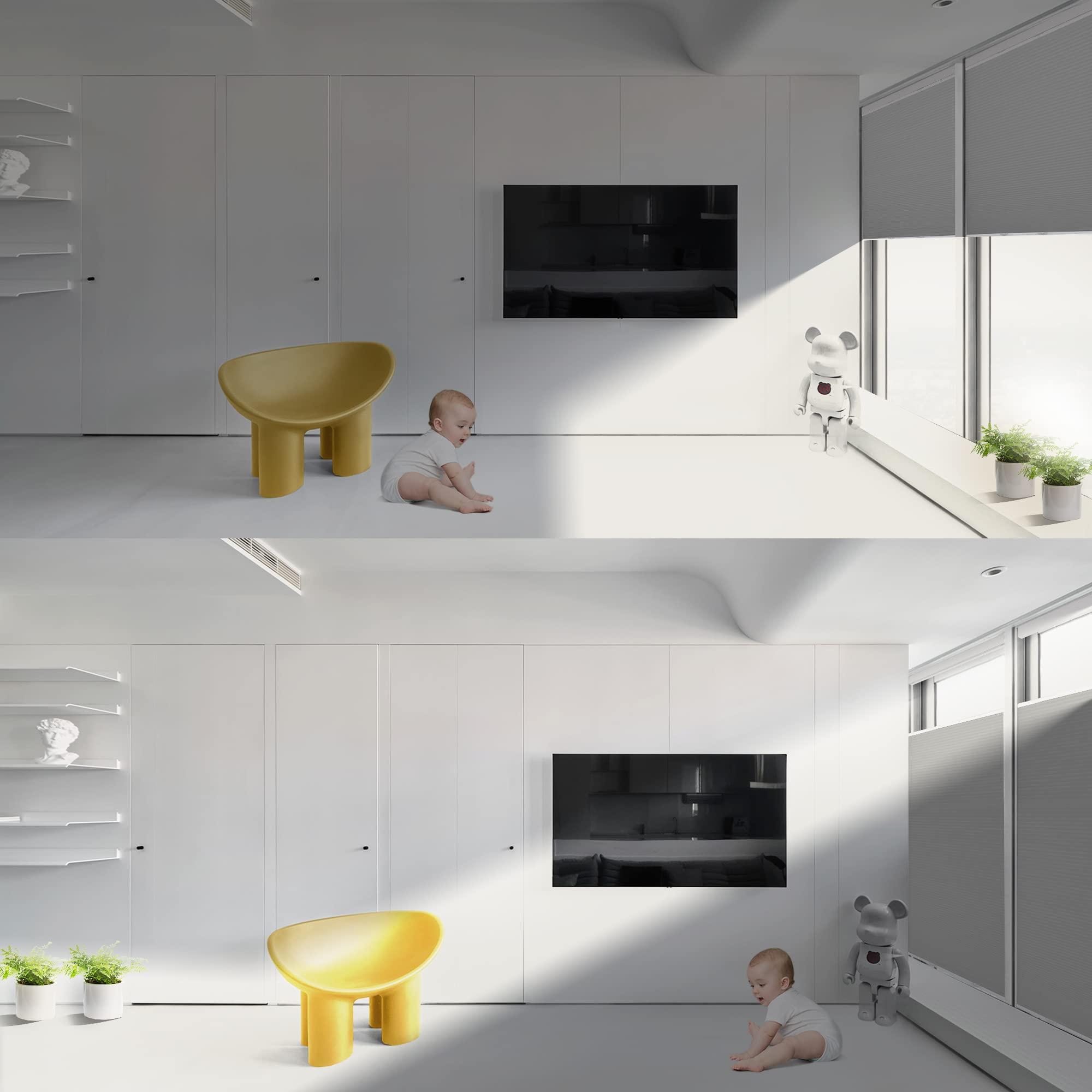 Boolegon Boolegon Top Down Bottom Up Cellular Shades for Windows Cordless Blackout Honeycomb Blinds Custom Cut to Size, Gray Brown, 42" W x 52" H