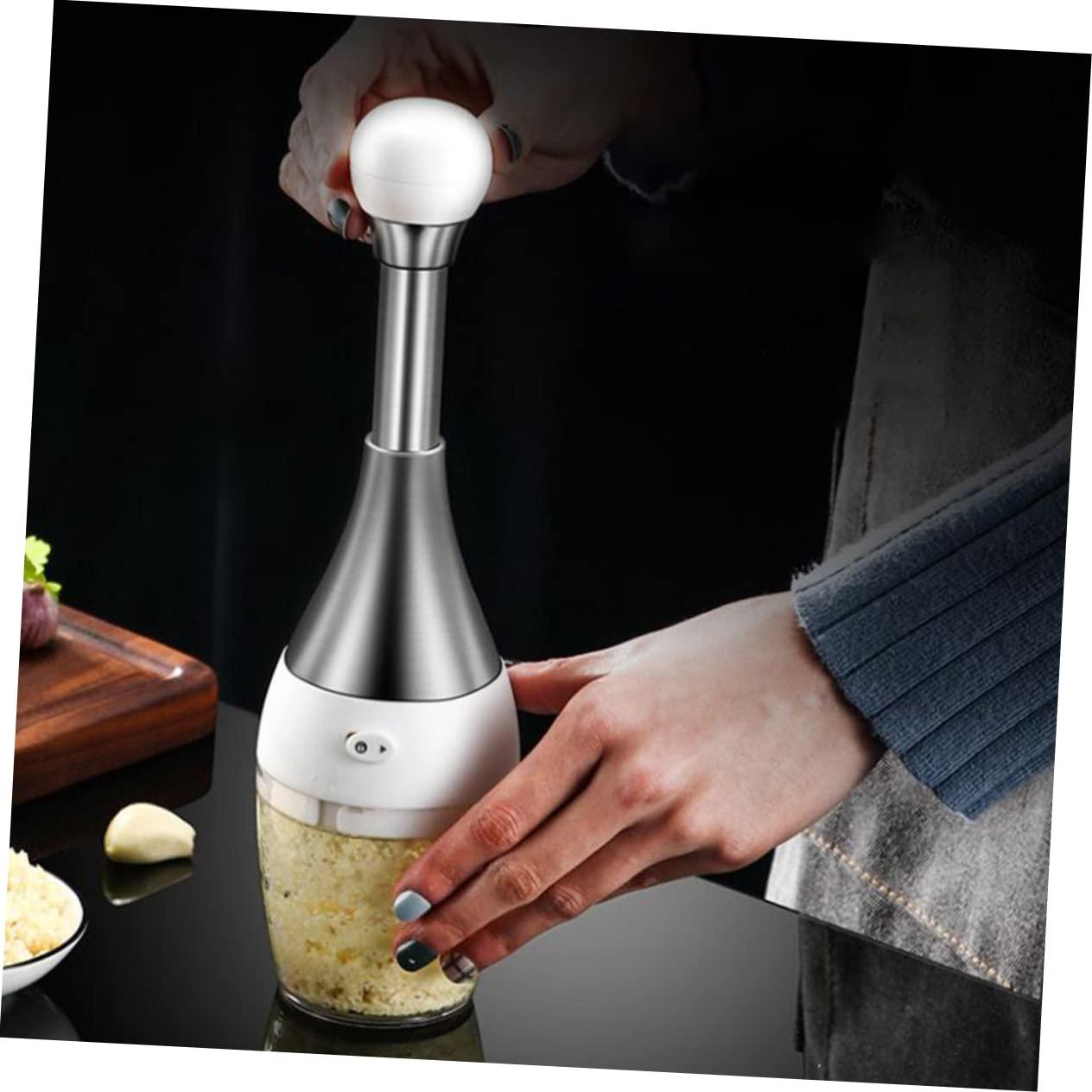 GRIRIW GRIRIW 1pc Mincer Garlic Cutter Electric Mixer Meat Crusher Handheld Mixer Babyfood Food Maker Grinder Manual Garlic Onion Mixer Electric Slicer Vegetable Cutter Ginger Pp White