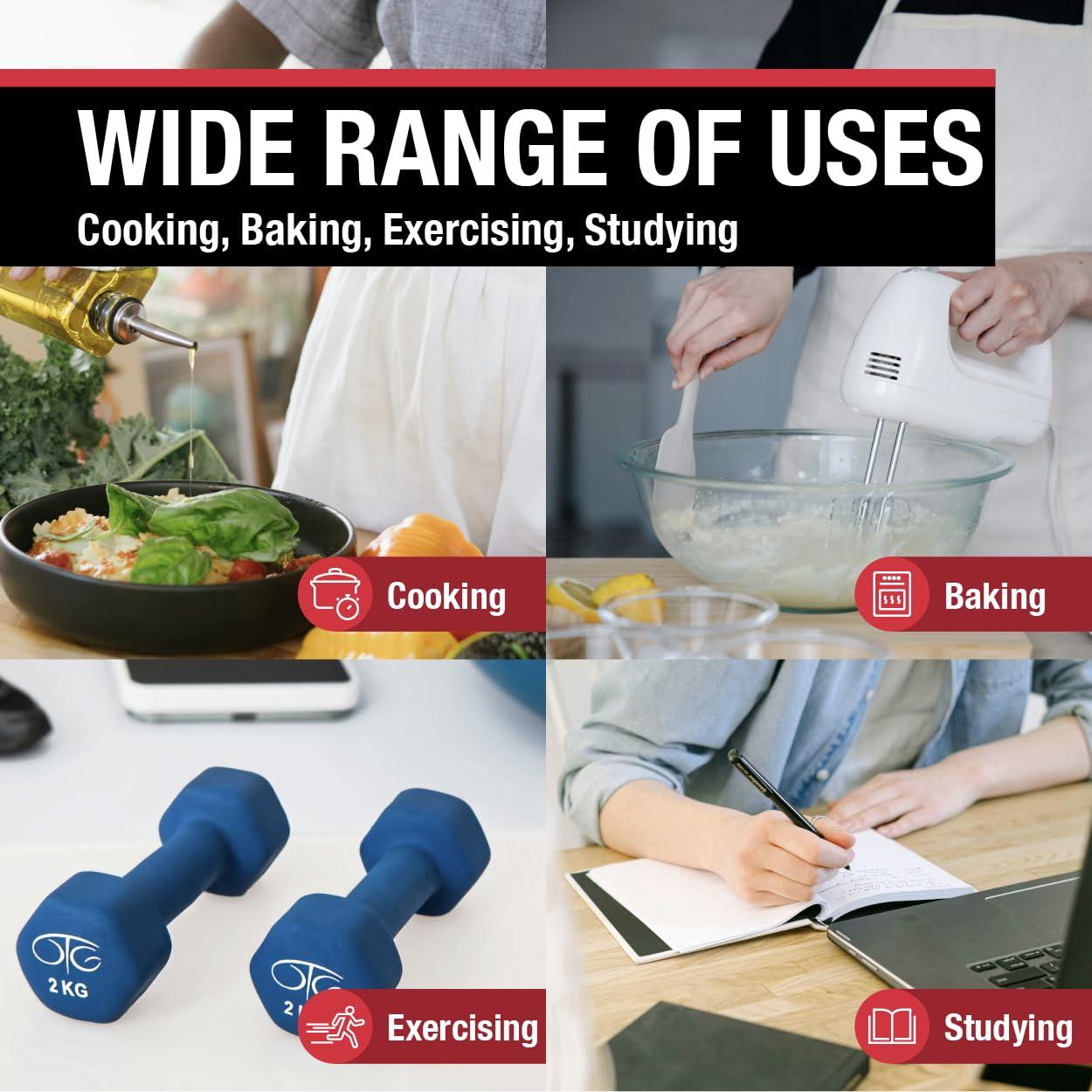 CDN CDN TM15 Big Timer | Counts Up & Down, 100 Minutes & Seconds, Extra-Large Digits, Loud Alarm, Stand, Hang, Magnet Mounting, Perfect for Batch Baking, 1, White