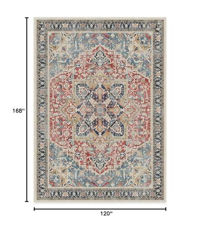 RUGGABLE RUGGABLE Kamran Washable Rug - Perfect Washable Area Rug for Living Room, Bedroom, Kids Room, Nursery - Stain & Water Resistant, Non-Slip, Pet & Child Friendly - Cayenne Red 10'x14' (Cushioned Pad)