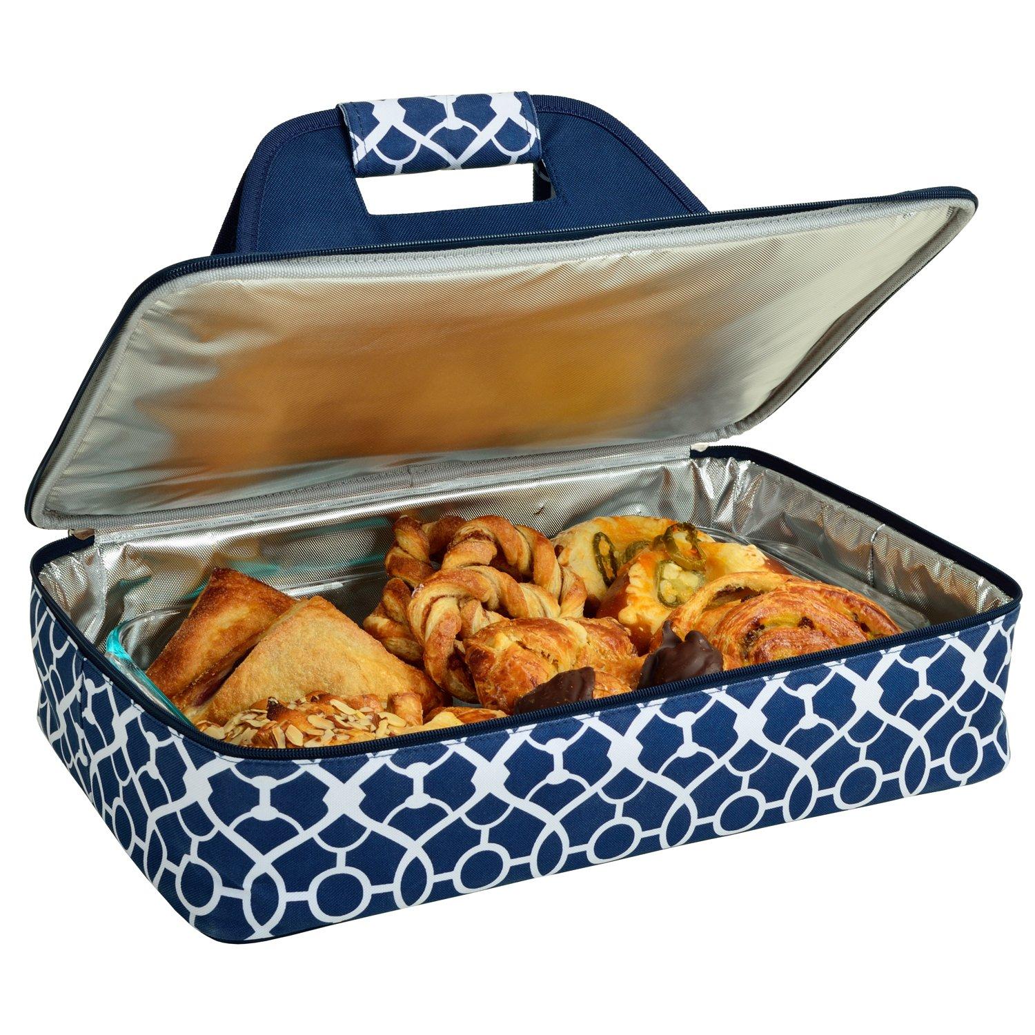 Picnic at Ascot Picnic at Ascot Personalized Monogrammed Insulated Thermal Food & Casserole Carrier- Keeps Food Hot or Cold- Fits 15\" x 10\" Casserole Dish- Designed & Quality Approved in The USA
