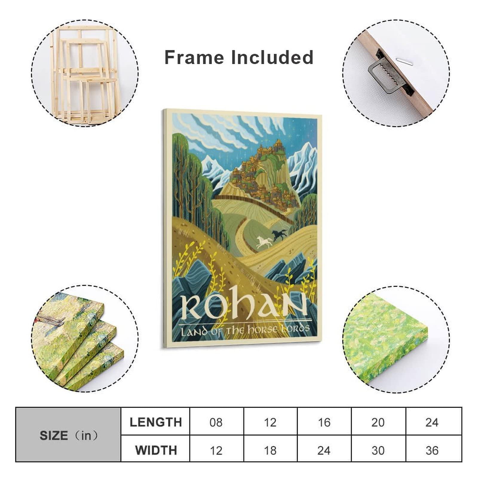 Generic Retro Travel Lord of The Rings Poster Set (16) Picture Print Wall Art Poster Painting Canvas Posters Artworks Gift Idea Room Aesthetic 24x36inch(60x90cm)