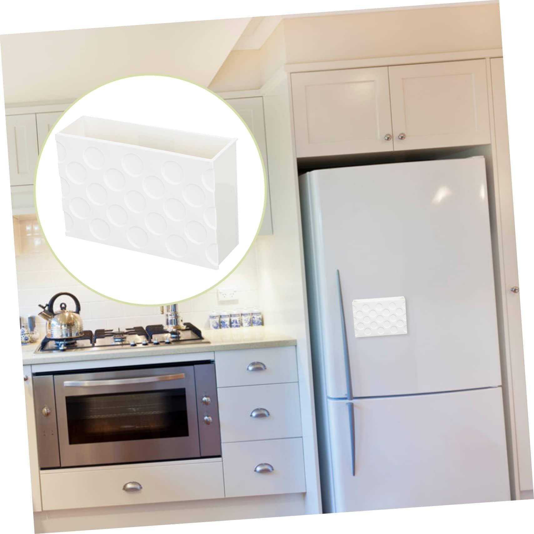 HOOTNEE HOOTNEE Box Magnetic Storage Box Organizer Can Holder Magnetic Fridge Rack Fridge Organisers Locker Fridge Storage Containers Duty Fridge Magnets Bins Holder for Fridge Pot Plastic White