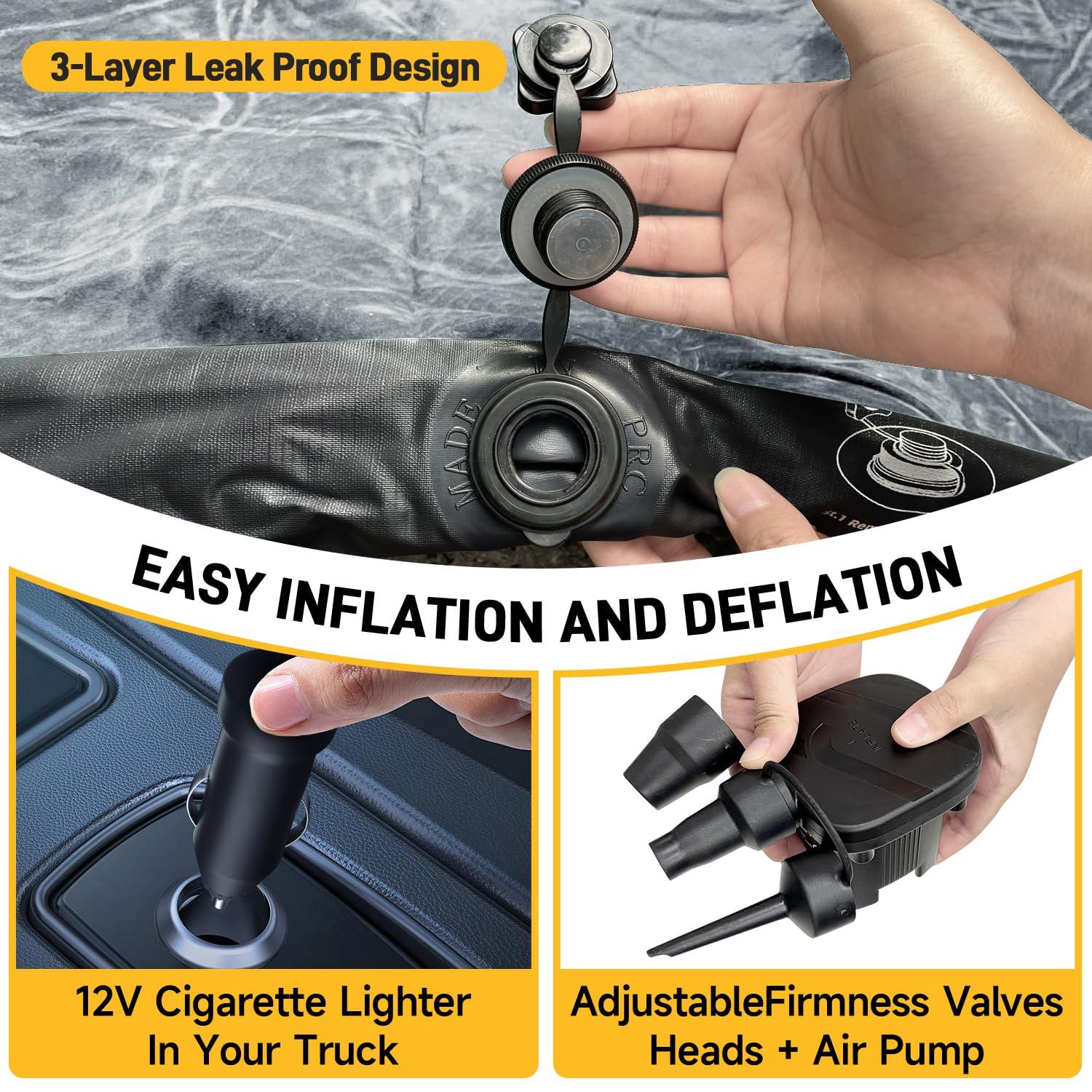 Umbrauto Umbrauto Inflatable Truck Bed Air Mattress for Full Size Short Truck Beds, 5.5-5.8ft, with Pump & Carry Bag. Perfect for Outdoor Adventures