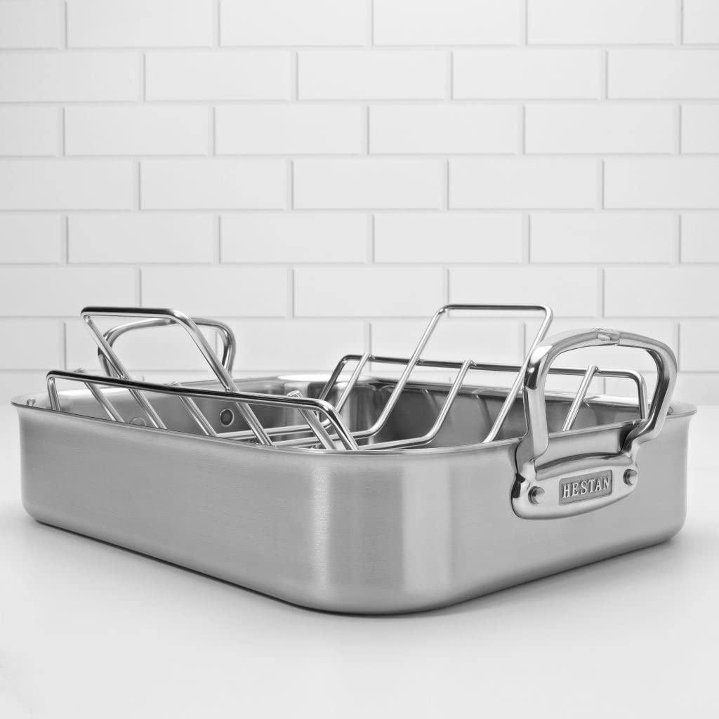 Hestan Hestan - Stainless Steel Classic Roaster with Rack, Induction Cooktop Compatible