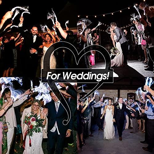 GP GLOWPRODUCTS.COM Fiber Optic Wands (Box of 48) - Fiber Optic Wand with 3 Light Modes (White)