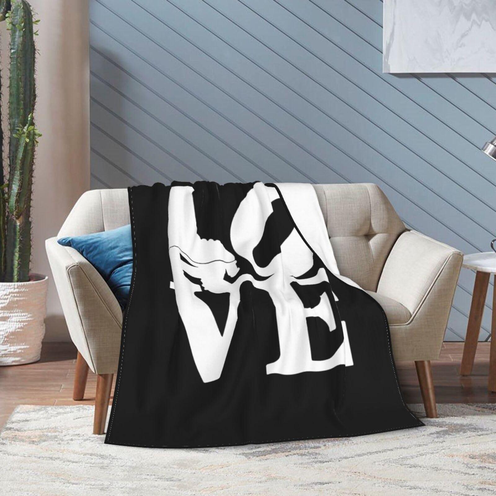 BERULL Love Roller Skate Black Super Soft Fleece Blanket Sofa Flannel Blanket Bedding for Living Room