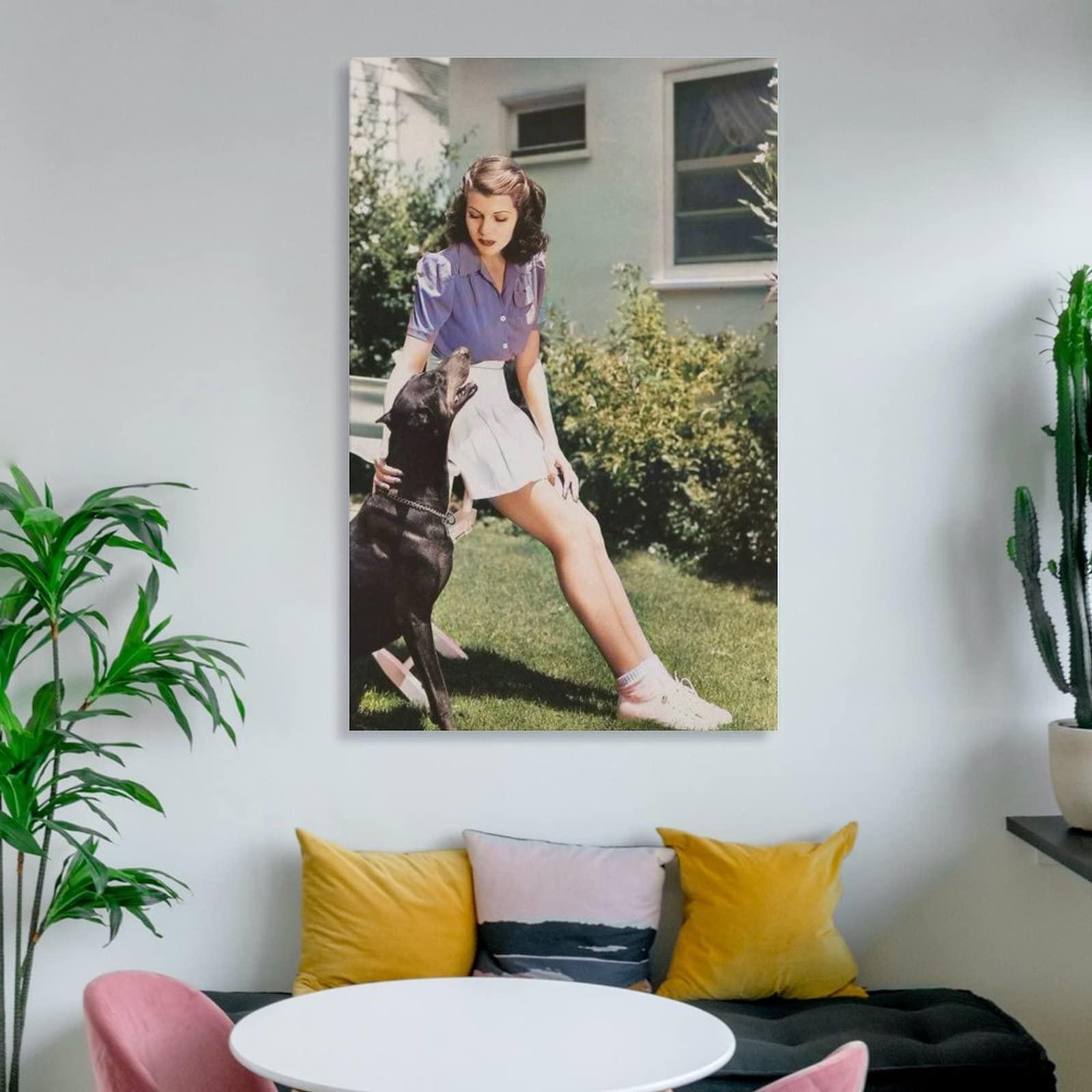 BEEGON Rita Hayworth Classic Beauty Poster (89) Print Photo Art Painting Canvas Poster Home Decorative Bedroom Modern Decor Posters Gifts 20x30inch(50x75cm)