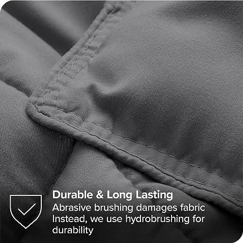 Urban Bedding Urban Bedding Bed-in-A-Bag 7 Piece Comforter & Sheet Set Egyptian Cotton - Split Head King - Down Alternative - Ultra-Soft 500 Thread Count Premium Bed Set - Split Head Flex King, White/Gray