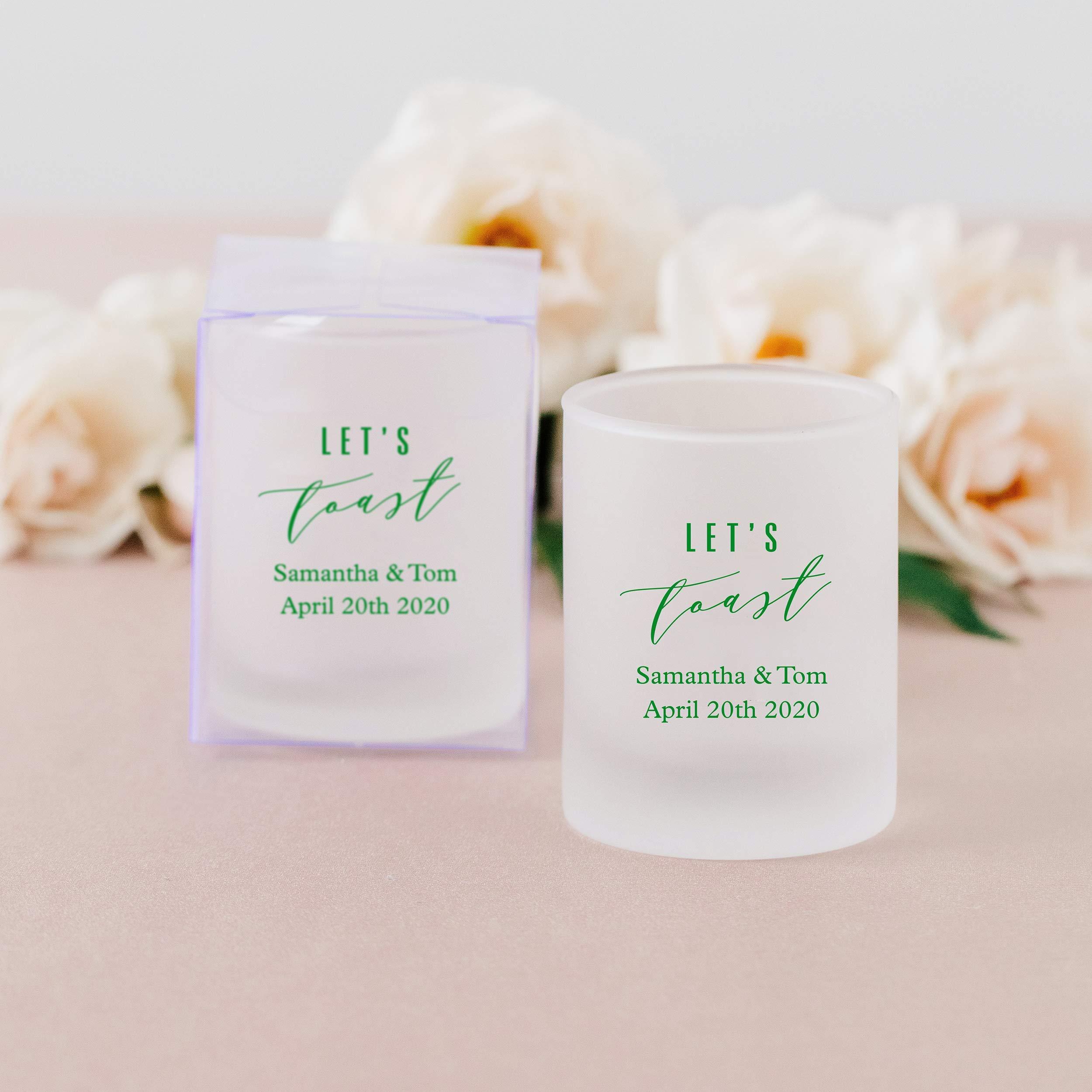 WEDDINGSTAR WEDDINGSTAR Personalized 3oz Frosted Shot Glass Customizable Full Color Print - 48 pack