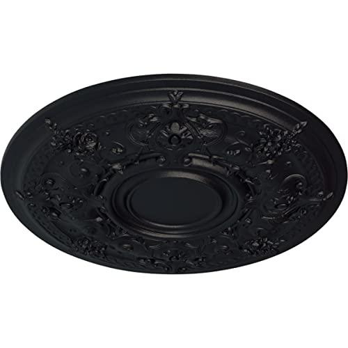 Ekena Millwork Ekena Millwork CM29DASGS Darnay Ceiling Medallion, 29 1/4\"OD x 2\"P (Fits Canopies up to 7 1/4\"), Hand-Painted Steel Gray
