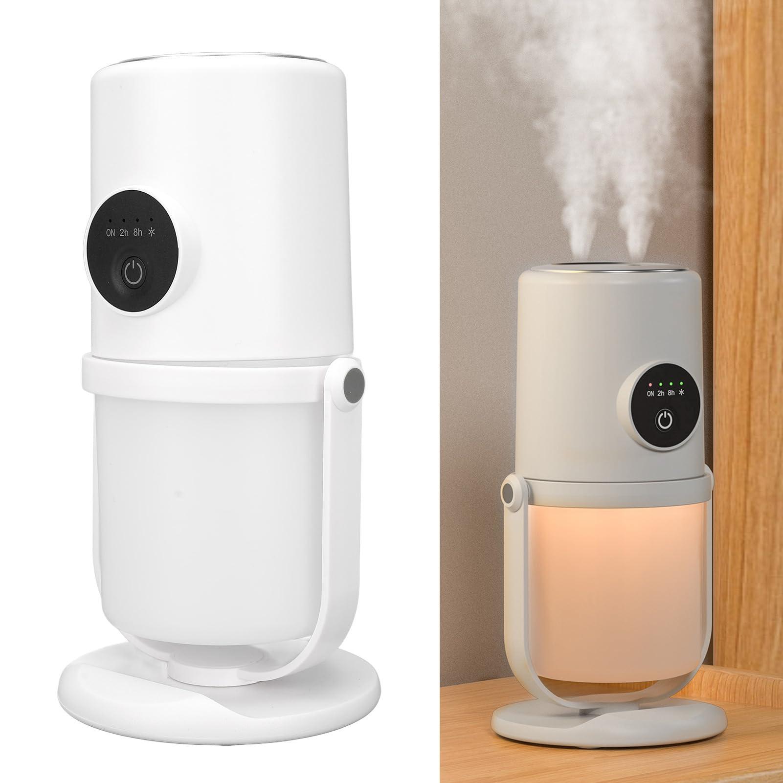 WGFOIP USB Desktop Humidifier, Rechargeable Quiet Two Mist Mode 300ML Cool Mist Humidifier for Bedroom Travel Office Home, Ideal for Relaxation and Well Being (White)