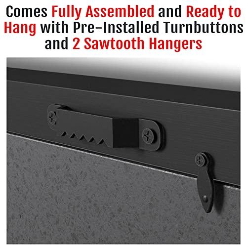 Shart Shart Original T Shirt Frame with Real Glass - Concert Event T Shirts Sports Jersey Display Case Frames, Black 11 x 14 Inches