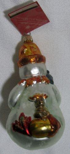 Christopher Radko Christopher Radko Woodland Winds Carlton The Snowman Jr. Blown Glass Ornament 99-925-0