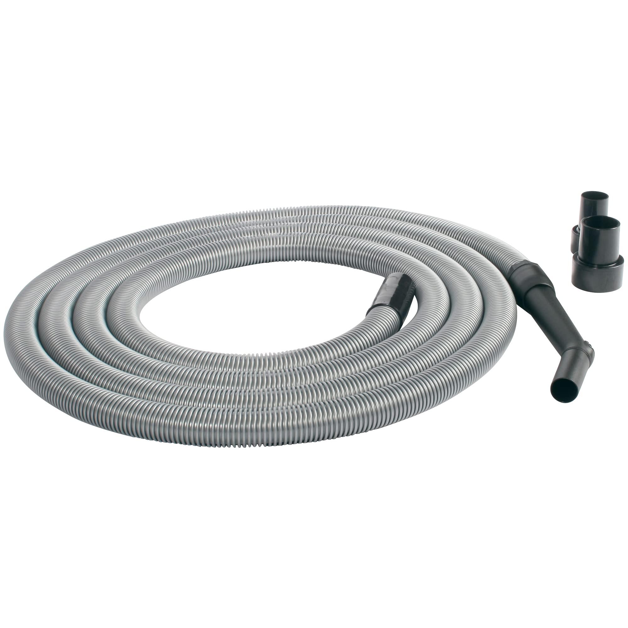 Cen-Tec Systems Cen-Tec Systems 20 Ft. Premium Shop Vacuum Extension Hose with 2 tank adapters and 1.25\" curved end, Silver