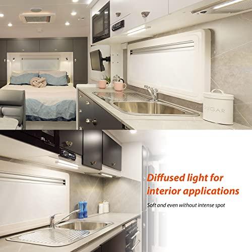 Dream lighting Dream lighting 12 Volts LED Under Cabinet Strip Light with Switch 12 inch Warm White for RV, Camper and Motorhome