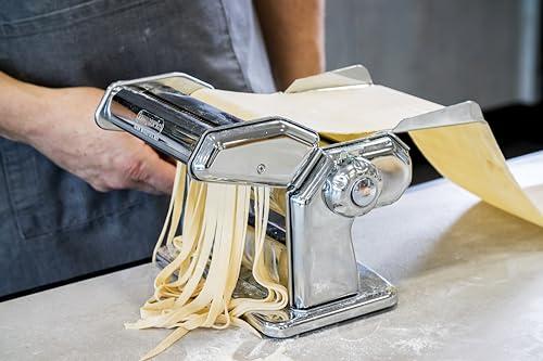 Imperia Imperia IPasta Classic Line. Pasta Machine 100% Made in Italy. Fresh pasta machine in steel. Manual roller with crank. Creates dough sheets for Lasagne, Tagliolini, Fettuccine. (End of line)