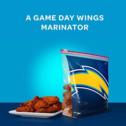 Ziploc Ziploc Slider Storage Gallon Bag, Great for Grab-and-go Snacking, Tailgating or homegating, 20 Count- NFL LA Chargers