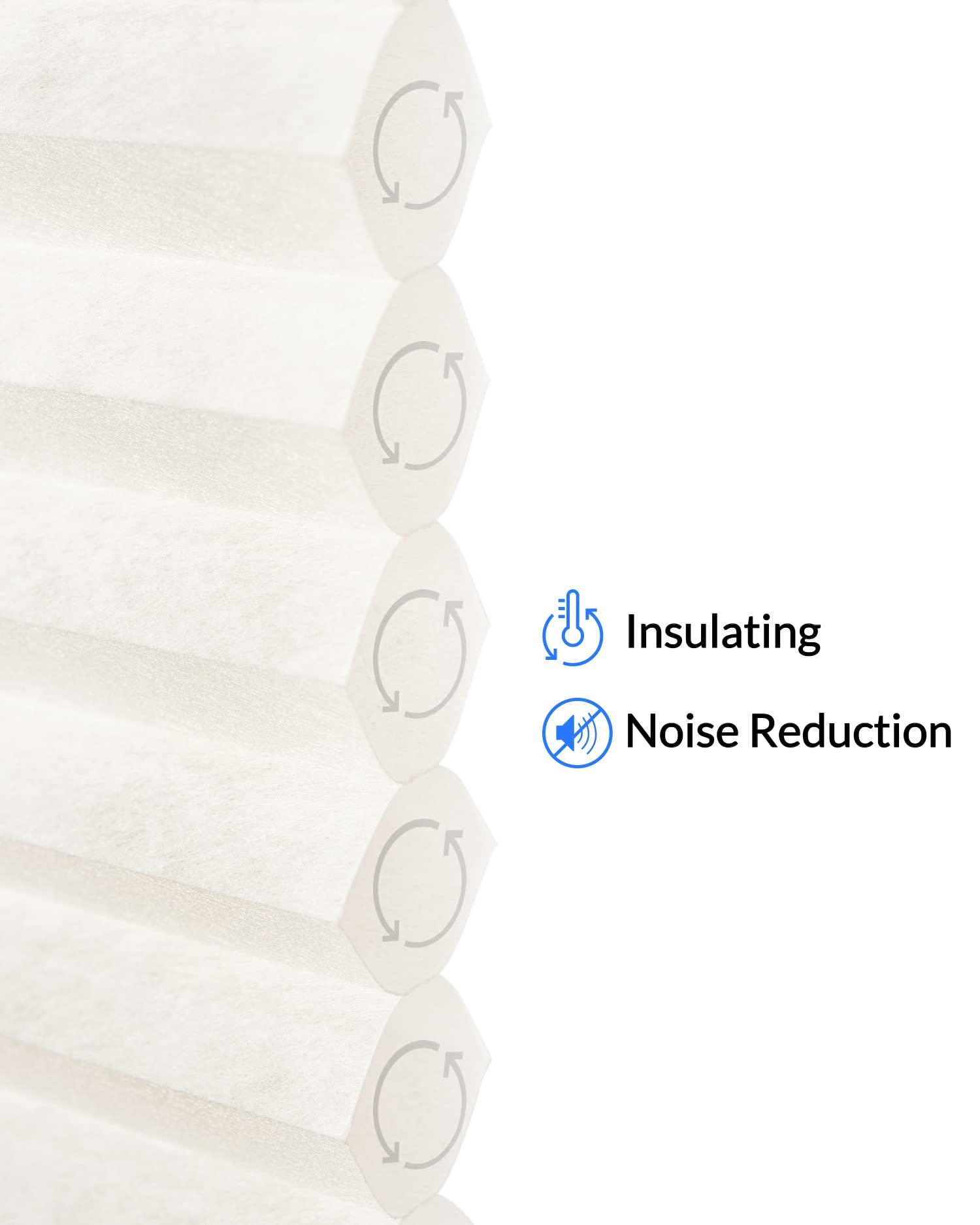 CHICOLOGY CHICOLOGY Cellular Shades, Top Down Bottom Up Shades, Blinds for Windows, Window Shades for Home, Door Blinds, Window Coverings, Cellular Blinds,Limestone - Light Filtering, 36" W x 48" H