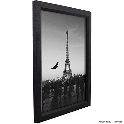 Craig Frames Craig Frames 7171610BKC1625AAC 0.825-Inch Wide Picture/Poster Frame in Wood Grain Finish, 16 by 25-Inch, Solid Black
