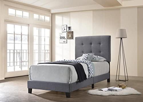Coaster Home Furnishings Coaster Home Furnishings Mapes Tufted Upholstered Bed Grey, Twin