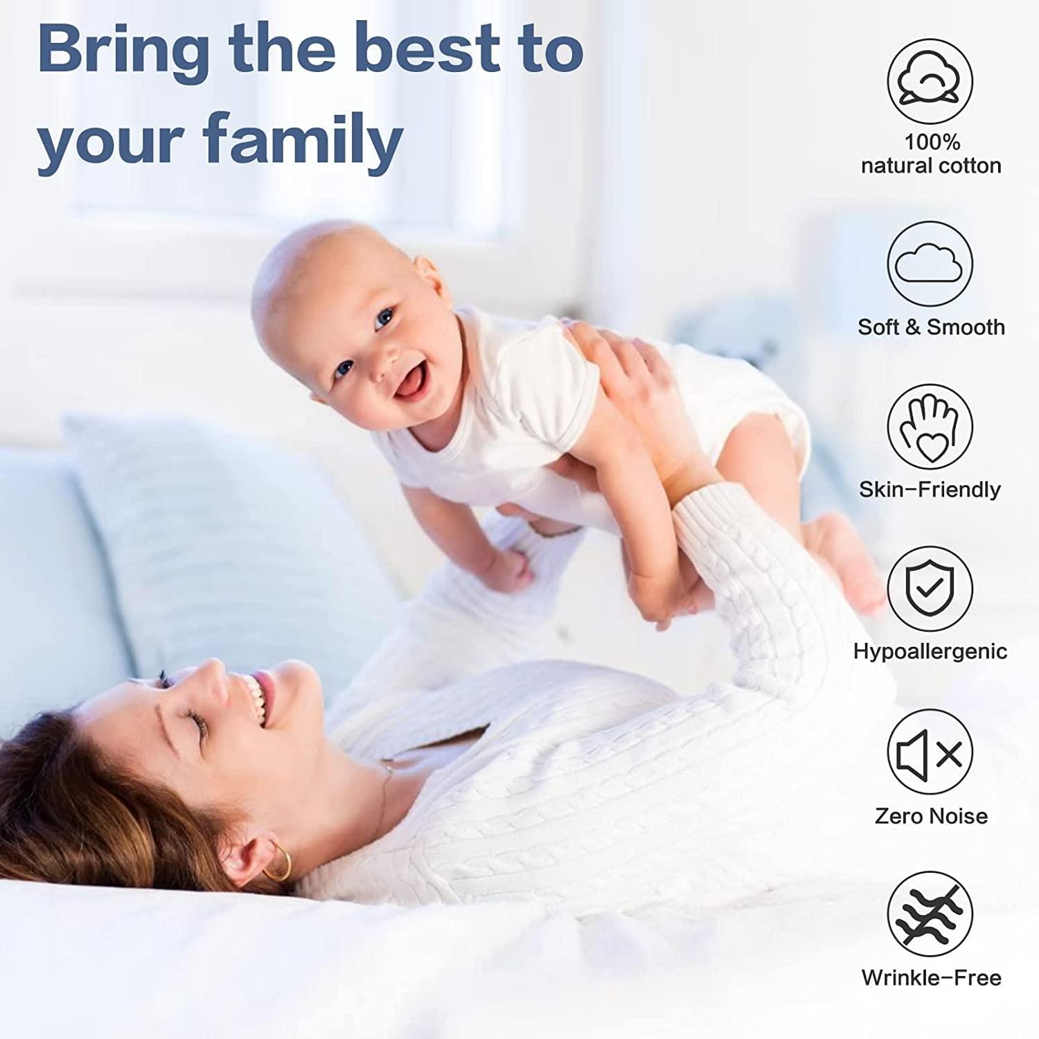 SPREAD COMFO SPREAD COMFO - Hotel Luxury Bed Sheet Set 1200 Thread Count White Solid Bedding Sheet Sets- Cooling Bed Sheet Deep Fitted Wrinkle, Fade, Stain Resistant - 4 Piece (Queen - 24\" Deep Pocket)