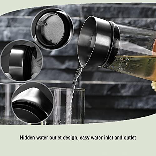 XIAOSAKU Pitchers Beverage Pitchers Creative Water Jug with Lid High Borosilicate Glass Pitcher Thickened Heat-resistant Teapot for Juice,Milk,Hot and Cold Beverages for Juice Milk Cold or Hot Beverages