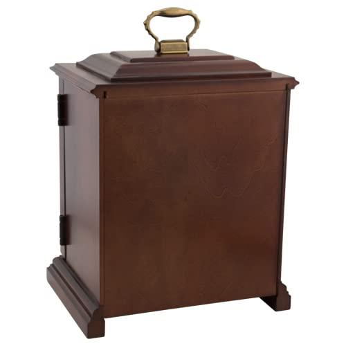 Silverlight Urns Continuum Cherry Clock Cremation Urn for Ashes by Howard Miller, Wood, Wooden Memorial Urn, Adult Sized Cremation Urn, 10.25 Inches High
