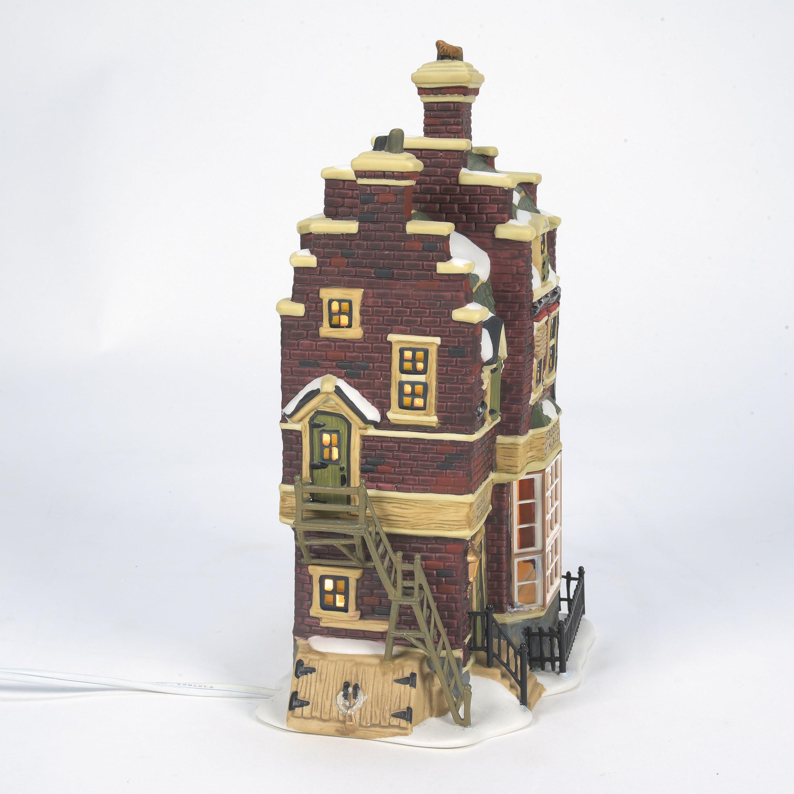Department 56 Department 56 Porcelain Dickens\' Village Scrooge and Marley Counting House Lit Building, 9.65, Multicolor