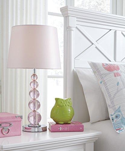 Signature Design by Ashley Signature Design by Ashley Letty Crystal Table Lamp, 23\", Light Pink