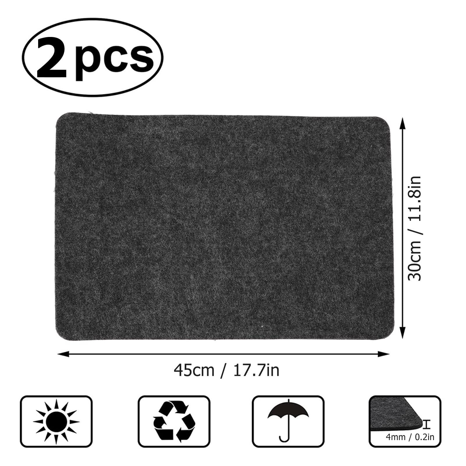 Miskall 2-Pack Heat Resistant Mats - Washable Non-Slip Insulation Pads for Kitchen Countertop - Ideal for Air Fryers and Kitchen Surfaces