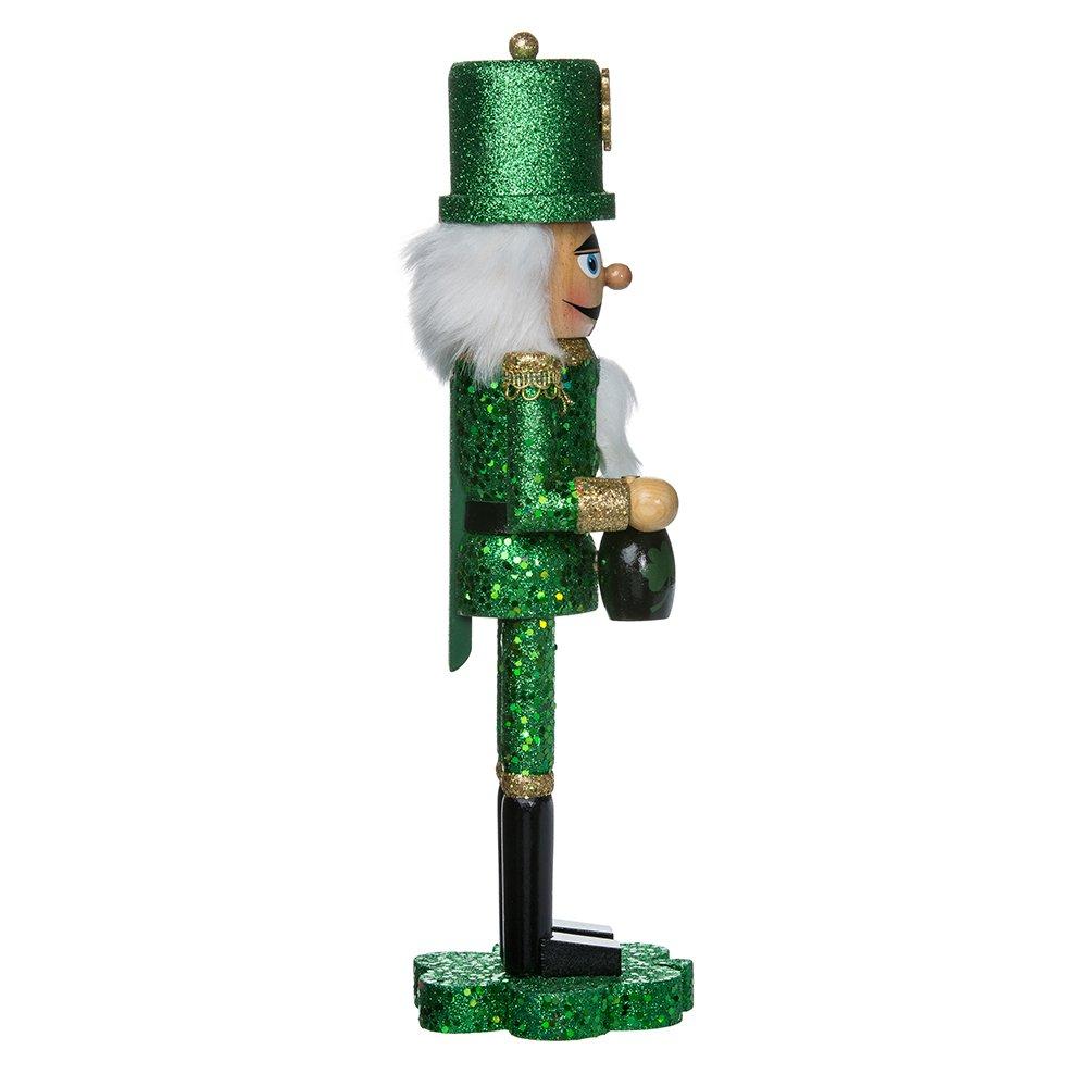 Kurt S. Adler Kurt Adler 15-Inch Wooden Irish Nutcracker on Shamrock Base
