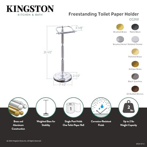 Kingston Brass Kingston Brass CC2101 Georgian Pedestal Paper Holder, 21-1/2-Inch, Polished Chrome