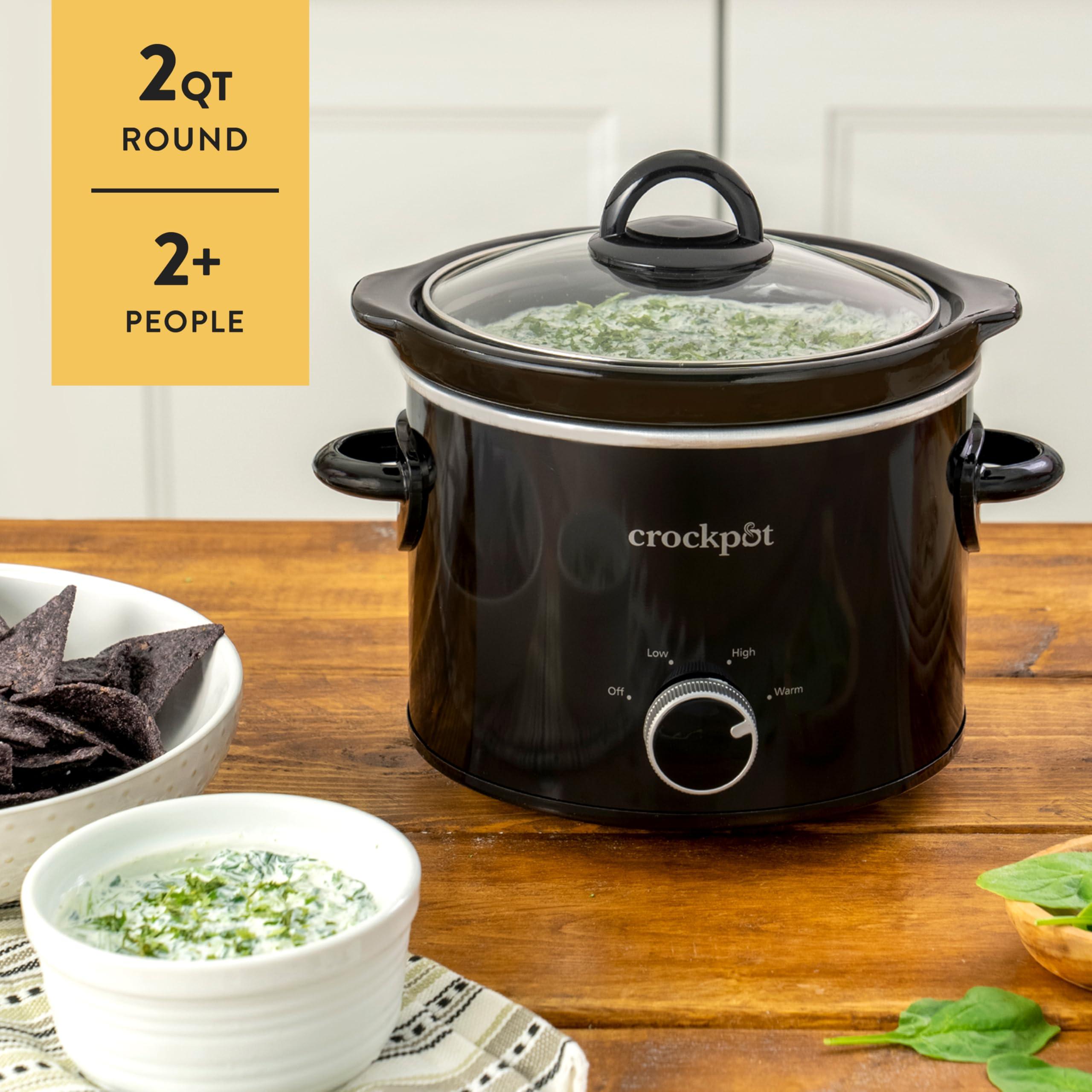 Crock-Pot Crockpot 2-Quart Classic Slow Cooker Small Slow Cooker Black