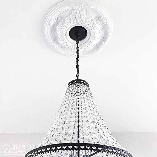 Ekena Millwork Ekena Millwork CM29DARBC Darnay Ceiling Medallion, 29 1/4\"OD x 2\"P (Fits Canopies up to 7 1/4\"), Hand-Painted Root Beer Crackle