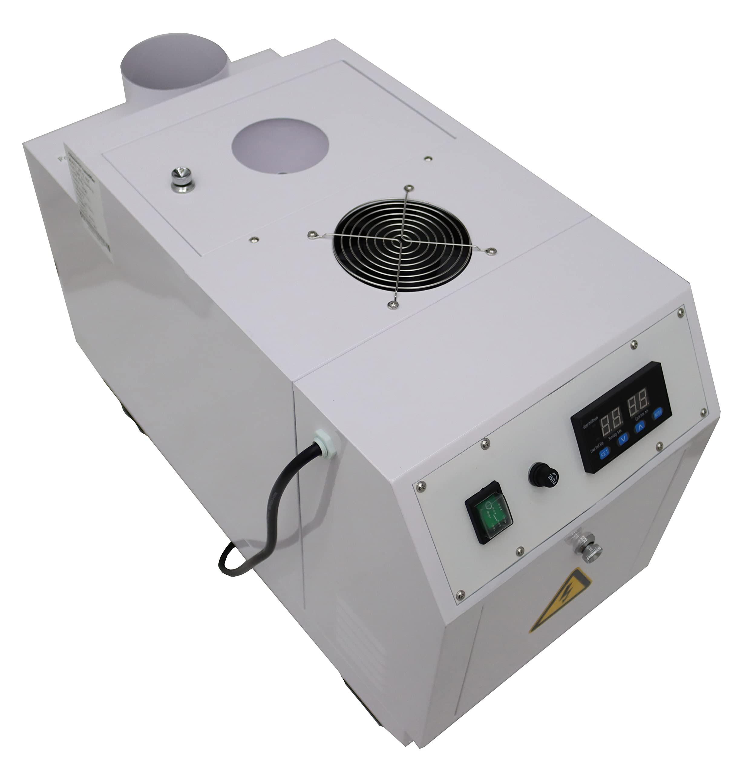 TECHTONGDA TECHTONGDA Commercial Ultrasonic Humidifier 6KG/h Portable Cool Mist Maker for Large Room Greenhouse Facility Warehouse Up to 400-1000 Square Feet with Water Barrel Hole