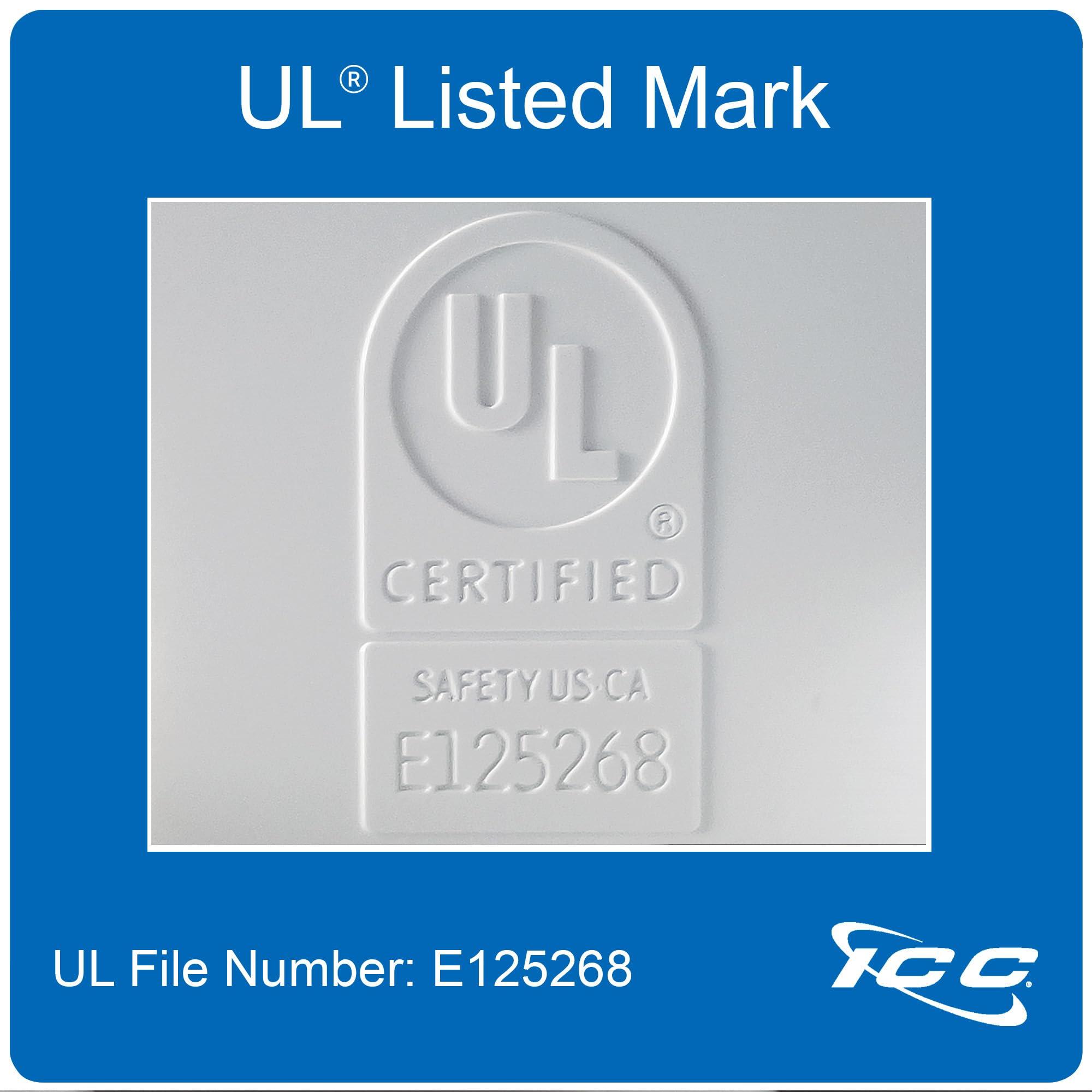 ICC ICC 14 Plastic Structured Wiring Enclosure, Media Enclosure with Cable Wall Cover, Cable Management Box for Distribution of Networking Services, UL Listed TAA Compliant, ICRESDP14E