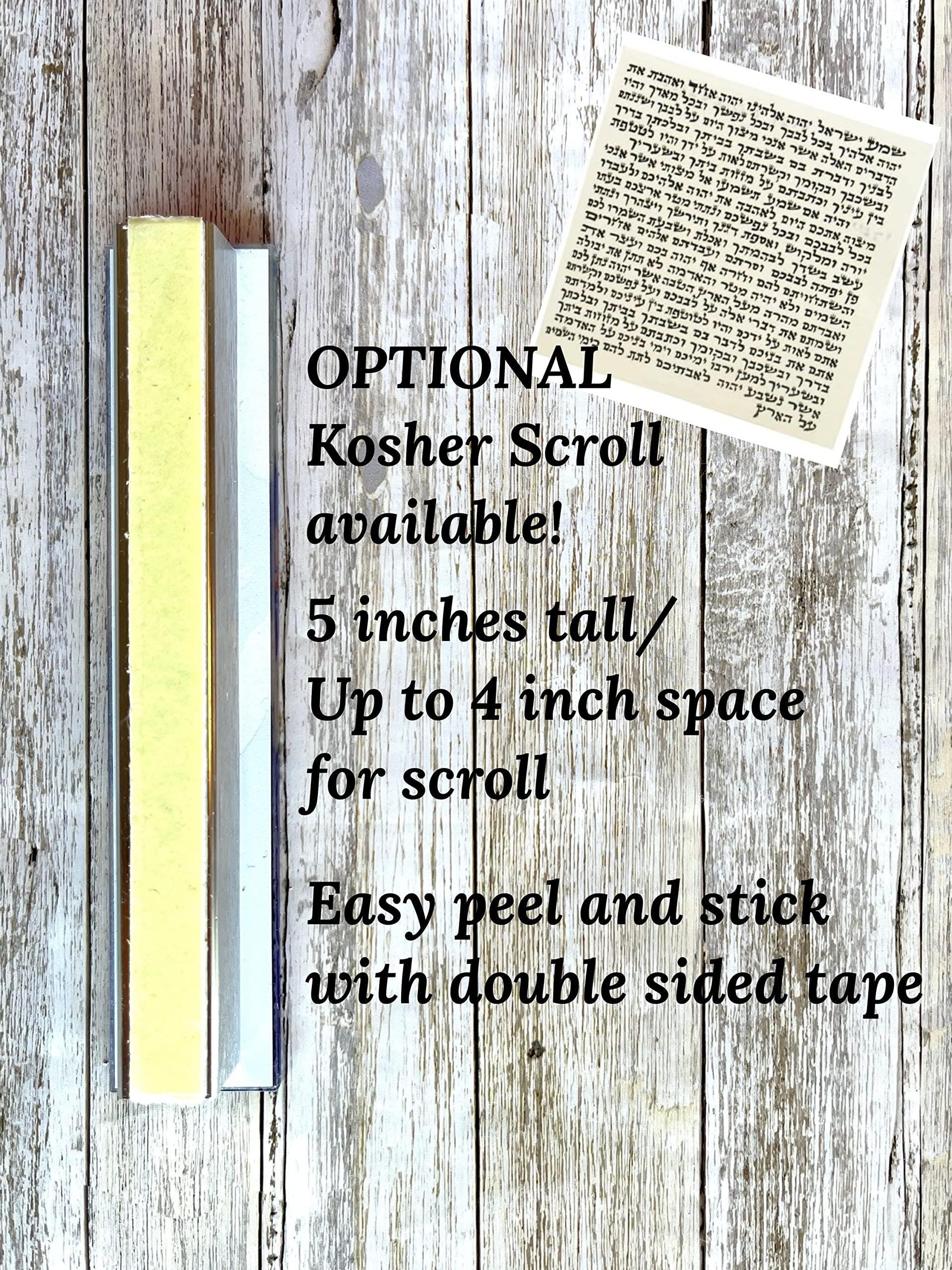 Lea Joelle Handmade Children\'s Mezuzahs, Scroll Cases, Jewish Hebrew Baby Naming, Newborn Bris Gift, Optional Kosher Scroll