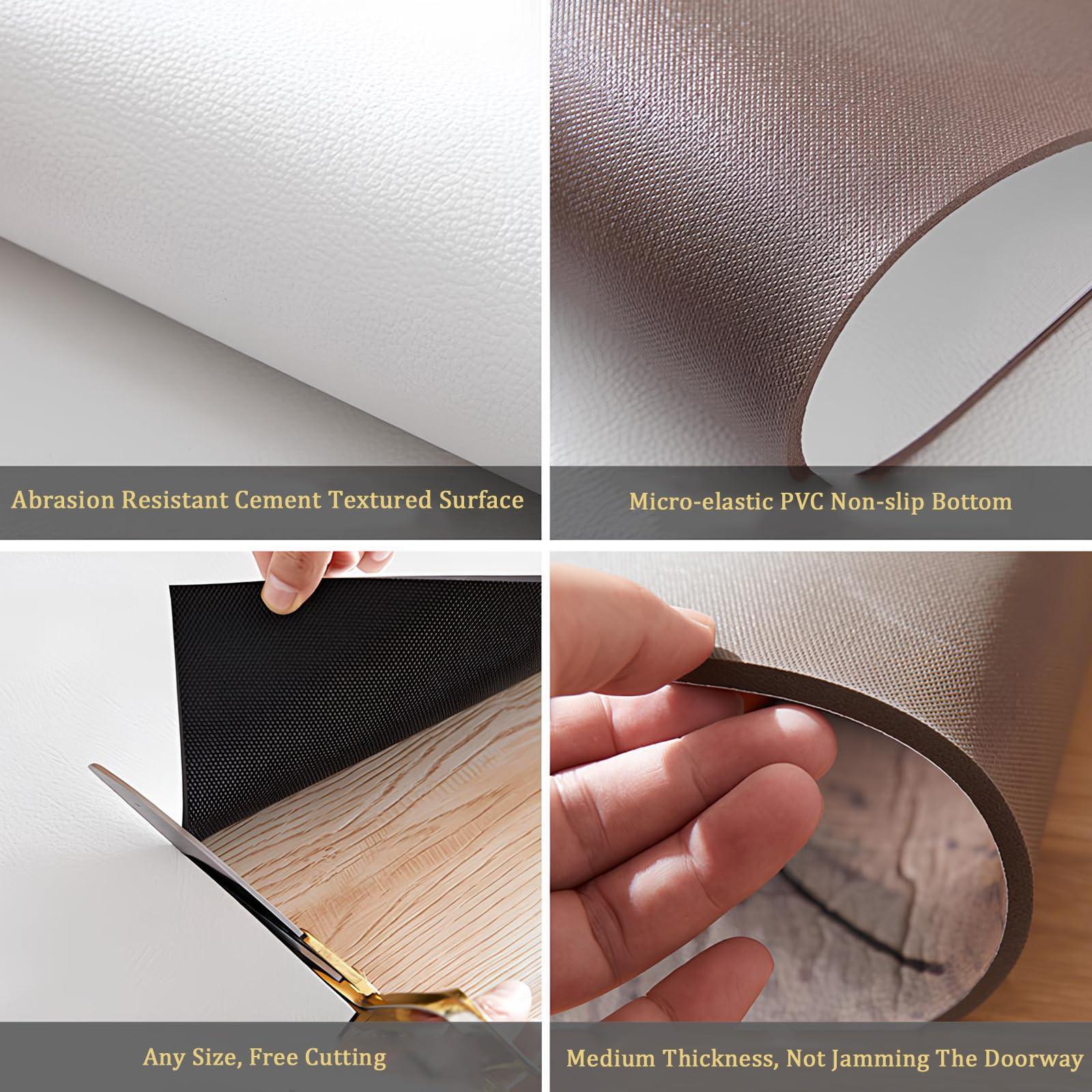 TuLdys TuLdys Rooster Kitchen Rugs and Mats Non Skid Washable Pu Waterproof Leather Kitchen Mat for Floor, 4x6ft/48x72in, Rooster Kitchen Decor Stain Resistant with 4 Pcs Carpet Gripper