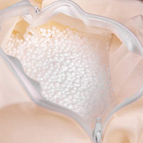 Flash Furniture Flash Furniture Duncan Oversized Bean Bag Chair for Kids and Adults, Foam-Filled Beanbag Chair with Machine Washable Cover, Lavender Polka Dot