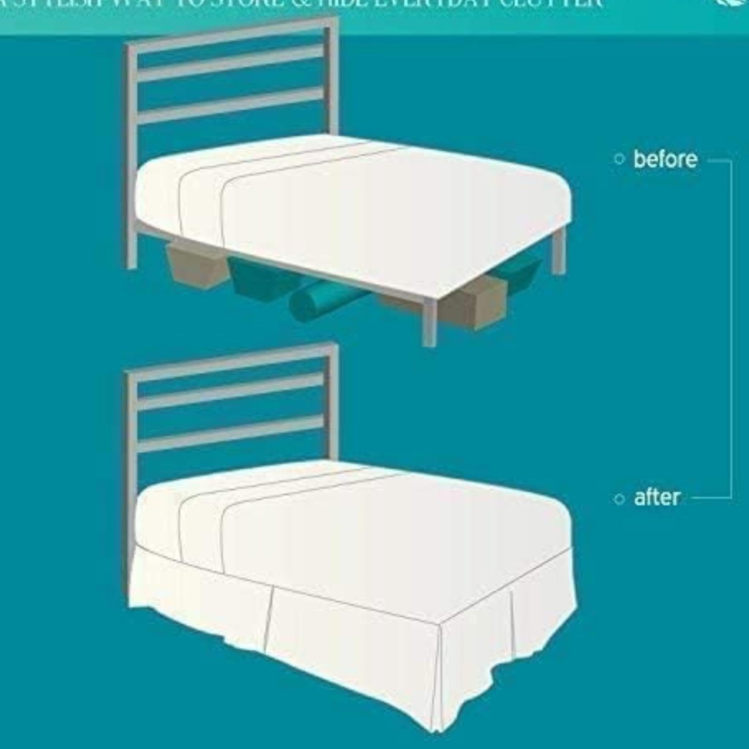 HIGH LANE BEDDING HIGH LANE BEDDING Full Wrap Around Bed Skirts with 14\"\" Drop - Three Sides Fabric Adjustable Elastic Dust Ruffle Silky Soft -800 TCPure Cotton Bed Skirt with 14\"\" Drop-Full(54\"\"X 75\"\") Chocolate