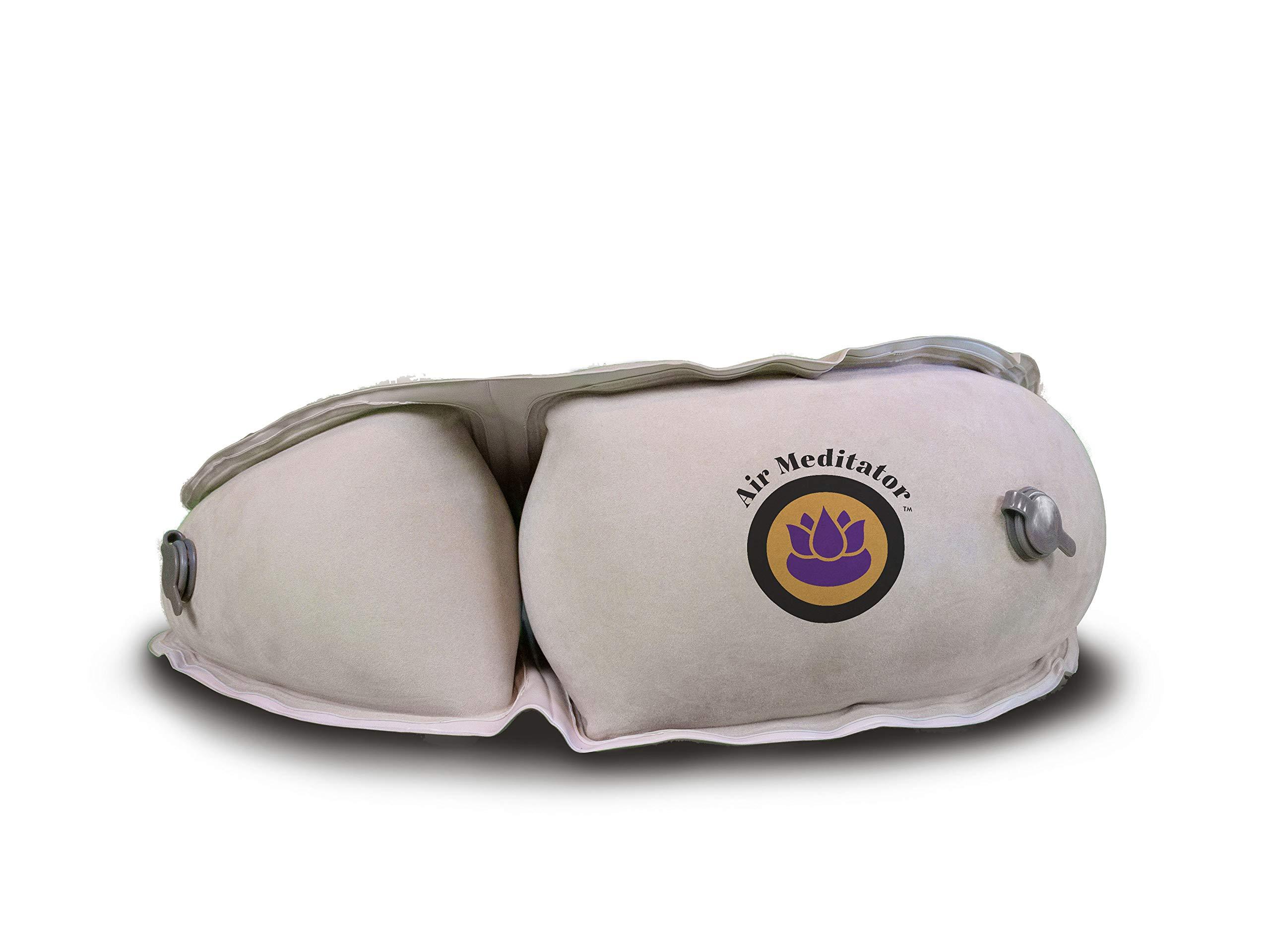 Mobile Meditator Air Meditator Inflatable Meditation Cushion and Travel Pillow Meditate on Air in Total Comfort with Adjustable Three-Chamber Design for Enhanced Posture and Portability, Purple