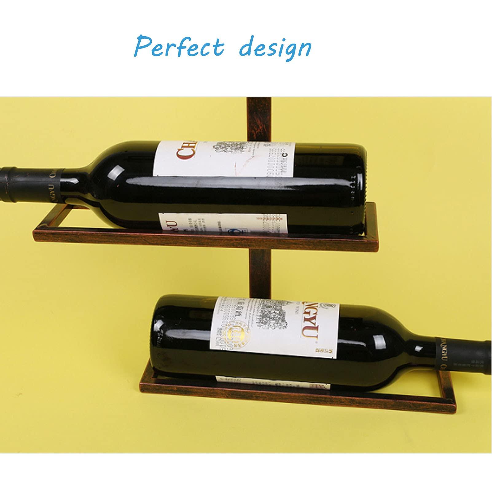 CGF- Wine Bottle Holder Wall Mounted Wine Rack, Bottle Holder, Iron Tall Vertical Wine Storage Rack, Small Wine Rack for Bar, Wine Cellar, Kitchen (Wine Rackx1)