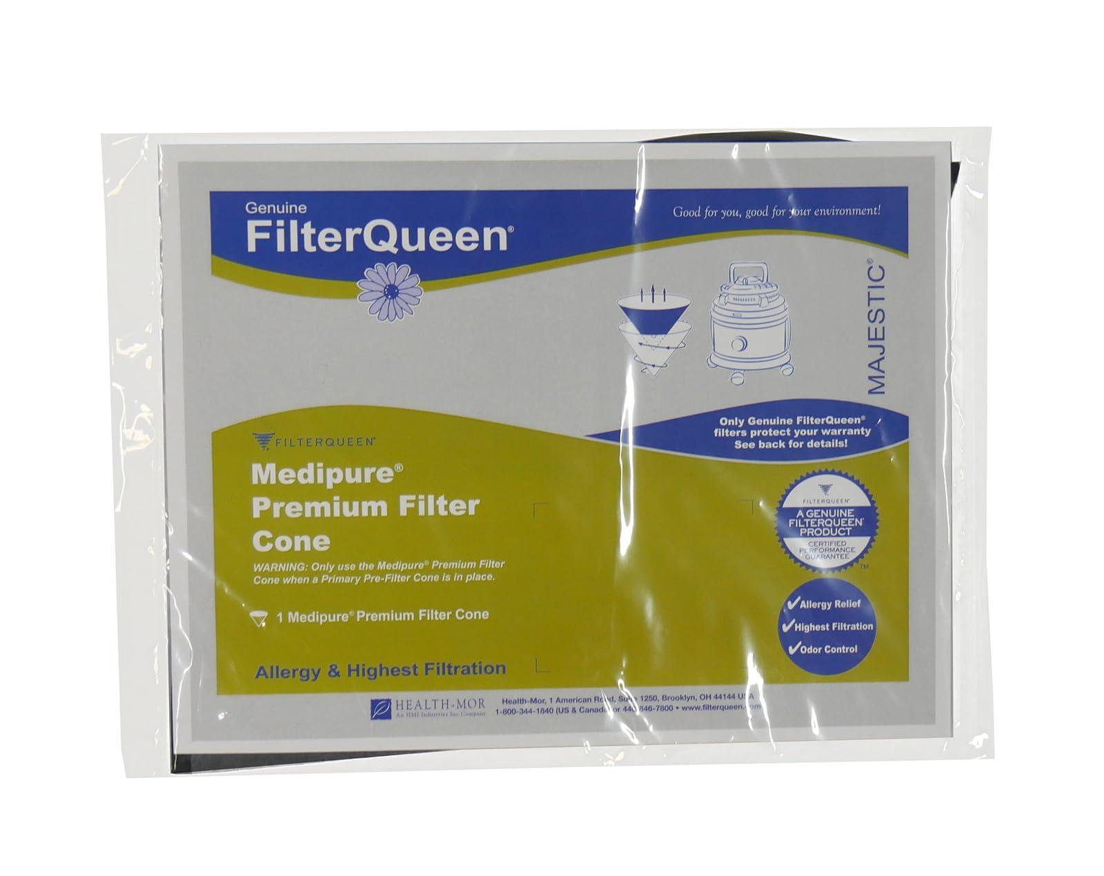 Home & Appliances FilterQueen Majestic Medipure Filter, Premium Pollution Filter Cone for Odor Control and Advanced Filtration