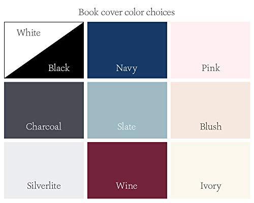 Personalized Gift Market Personalized Wedding Guest Book for Wedding Couple, Alternative Custom Guest Book for Wedding, White Book with Gold Foil - Hardcover (12x12 inches)