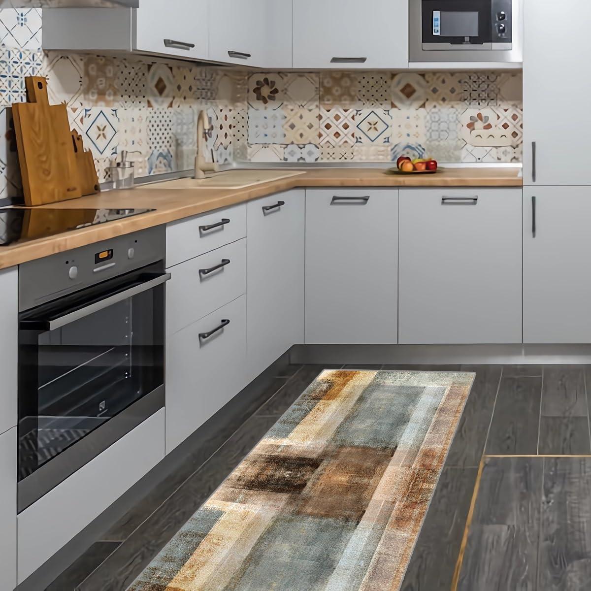 Sadavel Hallway Washable Runner Rug, Kitchen Rug 2\'x4\' Non Slip Carpet Runners, Indoor Area Rugs for Bathroom Laundry Bedroom Entryway Indoor Living Room